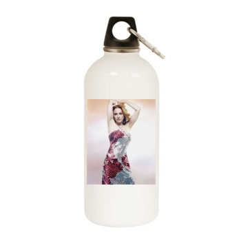 Madonna White Water Bottle With Carabiner