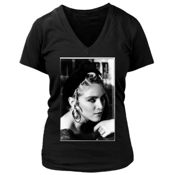 Madonna Women's Deep V-Neck TShirt