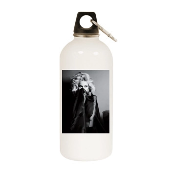 Madonna White Water Bottle With Carabiner