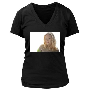 Malin Akerman Women's Deep V-Neck TShirt