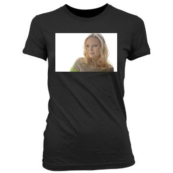 Malin Akerman Women's Junior Cut Crewneck T-Shirt