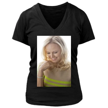 Malin Akerman Women's Deep V-Neck TShirt