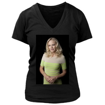 Malin Akerman Women's Deep V-Neck TShirt