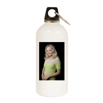 Malin Akerman White Water Bottle With Carabiner