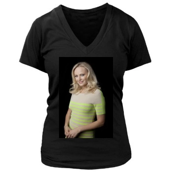 Malin Akerman Women's Deep V-Neck TShirt