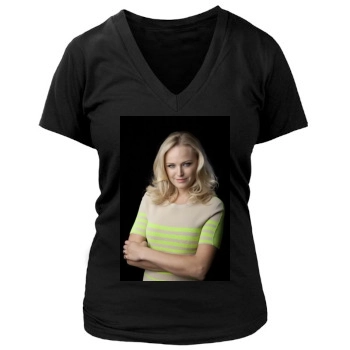 Malin Akerman Women's Deep V-Neck TShirt