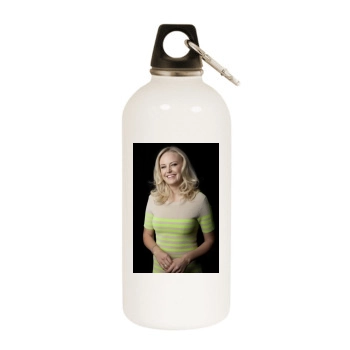 Malin Akerman White Water Bottle With Carabiner