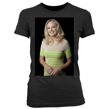 Malin Akerman Women's Junior Cut Crewneck T-Shirt