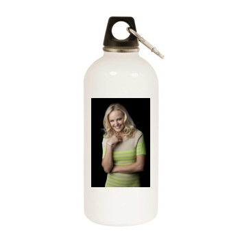 Malin Akerman White Water Bottle With Carabiner