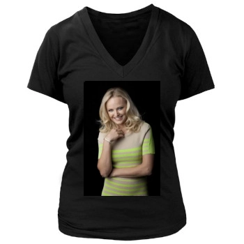 Malin Akerman Women's Deep V-Neck TShirt