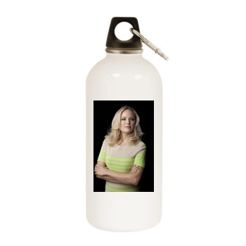 Malin Akerman White Water Bottle With Carabiner