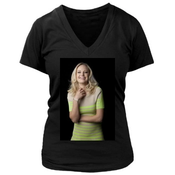 Malin Akerman Women's Deep V-Neck TShirt