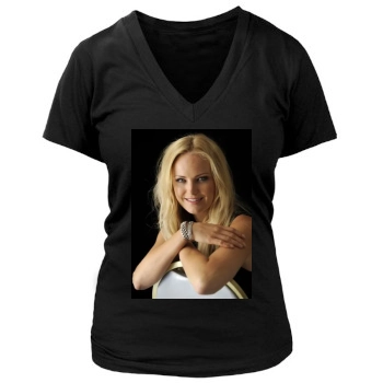 Malin Akerman Women's Deep V-Neck TShirt