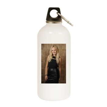 Malin Akerman White Water Bottle With Carabiner