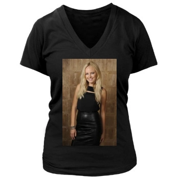 Malin Akerman Women's Deep V-Neck TShirt