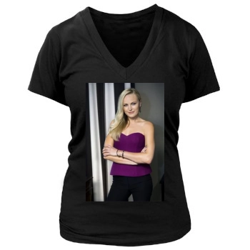 Malin Akerman Women's Deep V-Neck TShirt