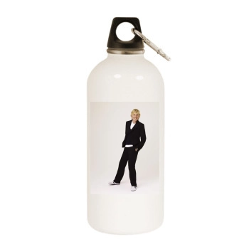 Ellen DeGeneres White Water Bottle With Carabiner