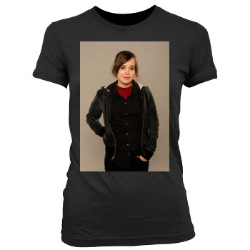 Ellen Page Women's Junior Cut Crewneck T-Shirt