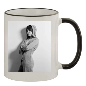 Ellen Page 11oz Colored Rim & Handle Mug