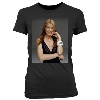 Ellen Pompeo Women's Junior Cut Crewneck T-Shirt