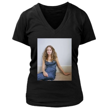 Emily Blunt Women's Deep V-Neck TShirt