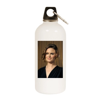 Emily Deschanel White Water Bottle With Carabiner