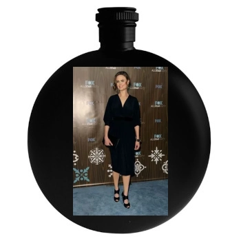 Emily Deschanel Round Flask