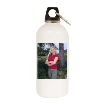 Emily Procter White Water Bottle With Carabiner