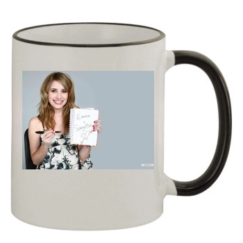 Emma Roberts 11oz Colored Rim & Handle Mug