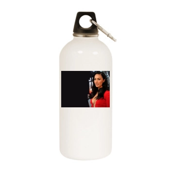 Megan Fox White Water Bottle With Carabiner