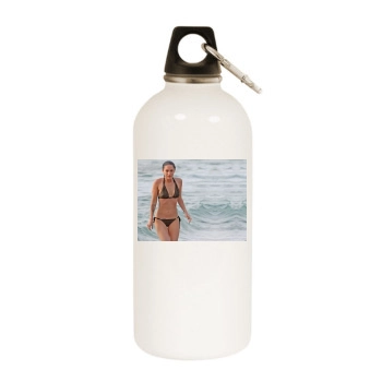 Megan Fox White Water Bottle With Carabiner