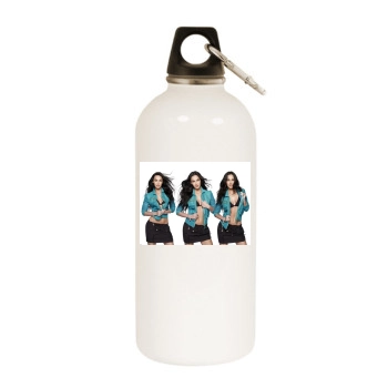 Megan Fox White Water Bottle With Carabiner