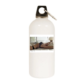 Megan Fox White Water Bottle With Carabiner