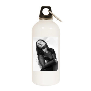 Megan Fox White Water Bottle With Carabiner