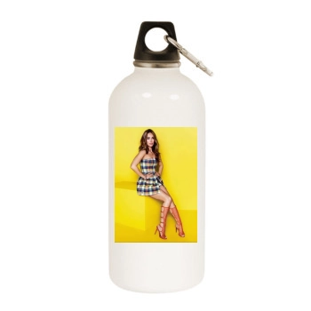 Megan Fox White Water Bottle With Carabiner