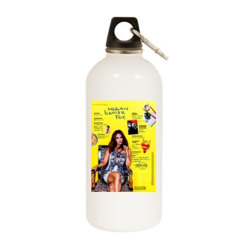 Megan Fox White Water Bottle With Carabiner