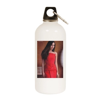 Megan Fox White Water Bottle With Carabiner