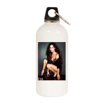 Megan Fox White Water Bottle With Carabiner