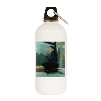 Emmanuelle Chriqui White Water Bottle With Carabiner