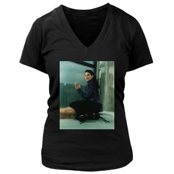 Emmanuelle Chriqui Women's Deep V-Neck TShirt