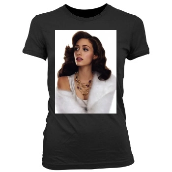 Emmy Rossum Women's Junior Cut Crewneck T-Shirt