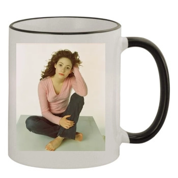 Emmy Rossum 11oz Colored Rim & Handle Mug