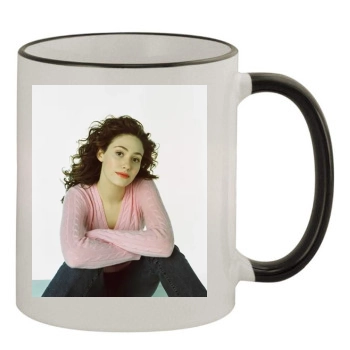 Emmy Rossum 11oz Colored Rim & Handle Mug