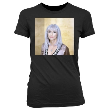 Emmylou Harris Women's Junior Cut Crewneck T-Shirt