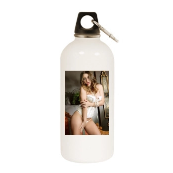 Erica Campbell White Water Bottle With Carabiner