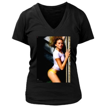 Estella Warren Women's Deep V-Neck TShirt