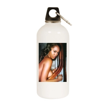 Esther Baxter White Water Bottle With Carabiner