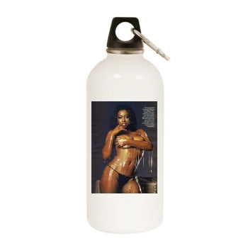 Esther Baxter White Water Bottle With Carabiner