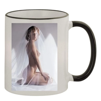 Eva Herzigova 11oz Colored Rim & Handle Mug