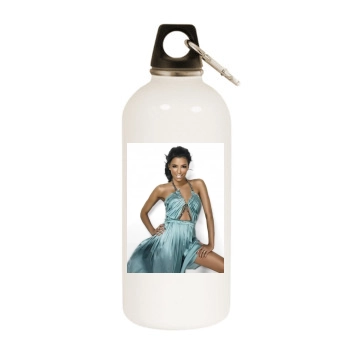 Eva Longoria White Water Bottle With Carabiner